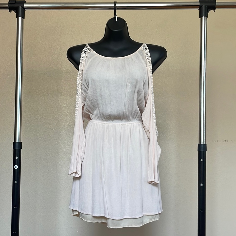 Pink Beige Off Shoulder Charlotte Russe Dress